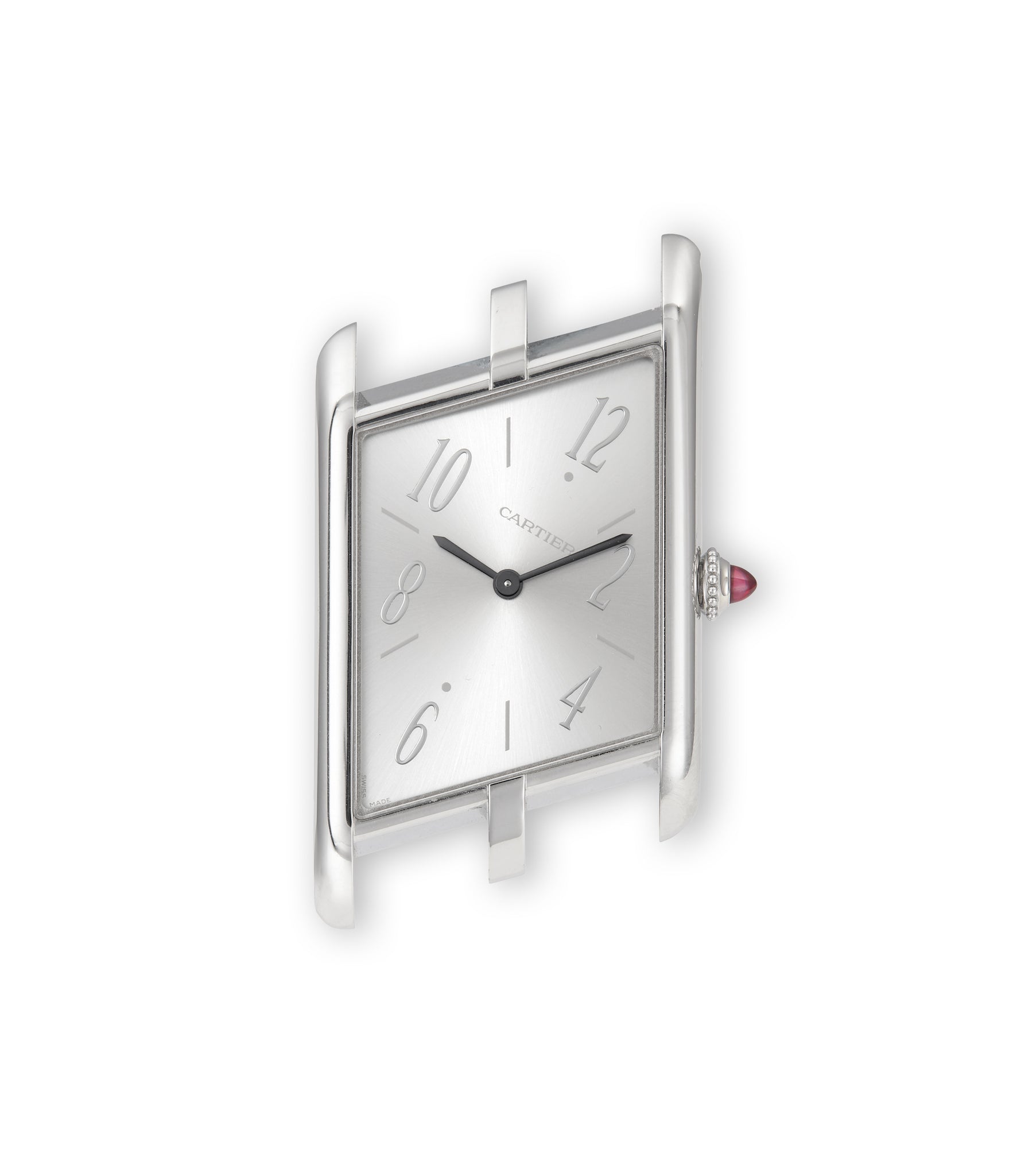 Front dial case only | Cartier | Tank Asymetrique | Cartier Privée Limited Edition | Platinum | Available worldwide at A Collected Man
