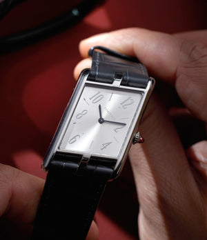 On Wrist | Cartier | Tank Asymetrique | Cartier Privée Limited Edition | Platinum | Available worldwide at A Collected Man