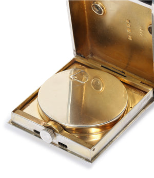 Dashboard Clock | Art Deco | Silver & Lacquer