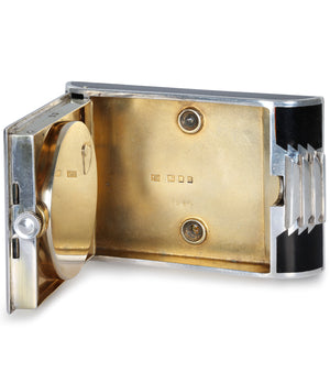 Dashboard Clock | Art Deco | Silver & Lacquer