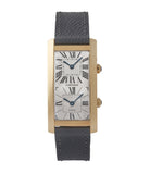 Tank Cintrée | Dual-Time | Yellow Gold