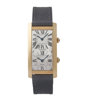 Tank Cintrée | Dual-Time | Yellow Gold