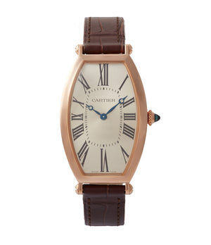 buy Cartier Montre Tonneau rose gold time-only luxury rare dress watch for sale online at A Collected Man London