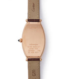 pink gold Cartier Montre Tonneau rose gold time-only luxury rare dress watch for sale online at A Collected Man London