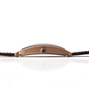 Cartier dress watch Montre Tonneau rose gold time-only luxury rare dress watch for sale online at A Collected Man London