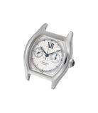 Front Dial Case | Cartier | Tortue Monopoussoir | 2396 | CPCP | White Gold | Available worldwide at A Collected Man