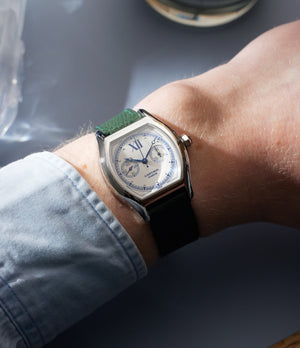 On-wrist | Cartier | Tortue Monopoussoir | 2396 | CPCP | White Gold | Available worldwide at A Collected Man
