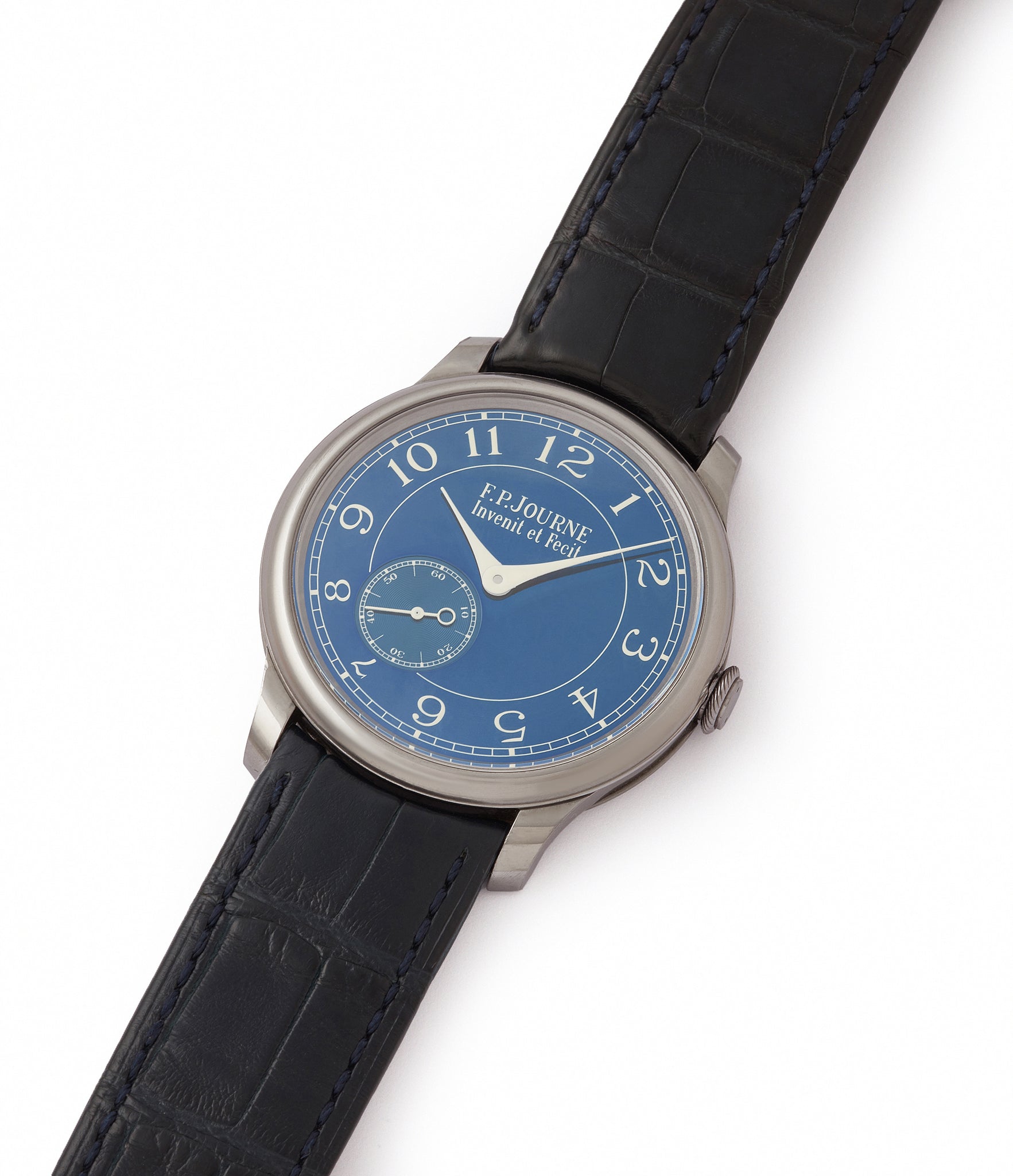 buy pre-owned F. P. Journe Chronometre Bleu tantalum blue dial watch independent watchmaker for sale online at A Collected Man London UK specialist of rare watches 