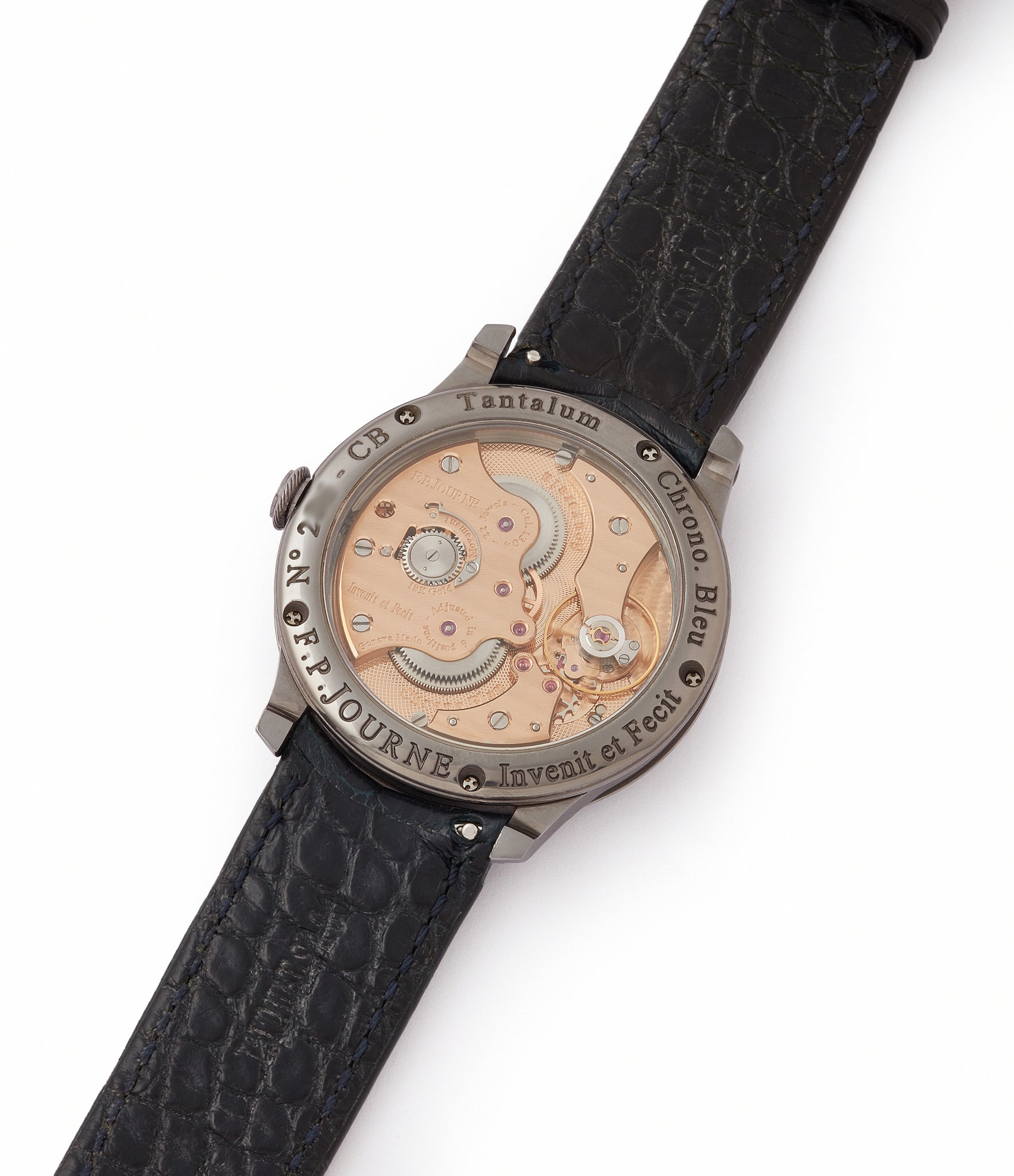 1304 F. P. Journe movement Chronometre Bleu tantalum blue dial watch independent watchmaker for sale online at A Collected Man London UK specialist of rare watches 