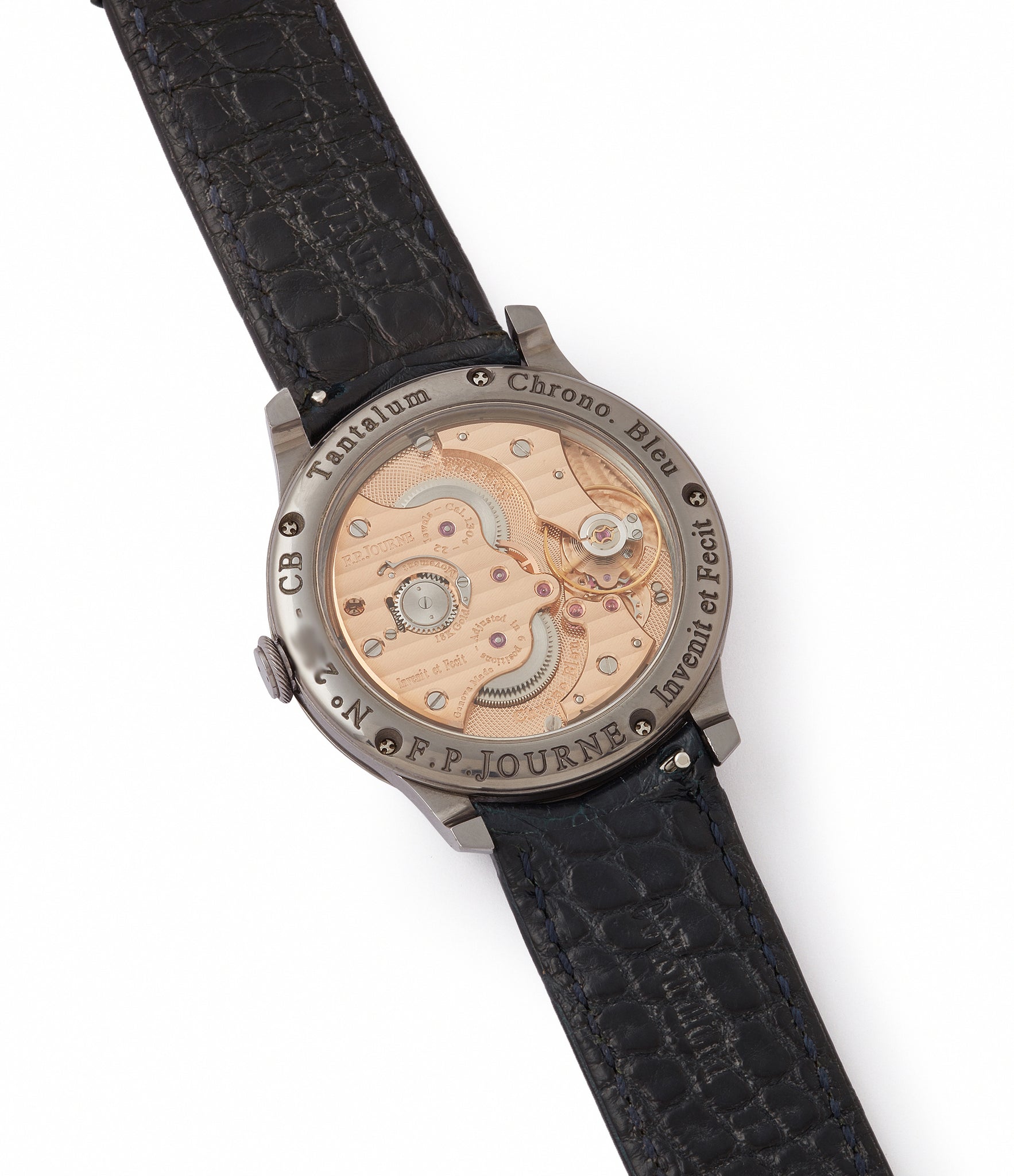 Cal. 1304 F. P. Journe Chronometre Bleu tantalum blue dial watch independent watchmaker for sale online at A Collected Man London UK specialist of rare watches 