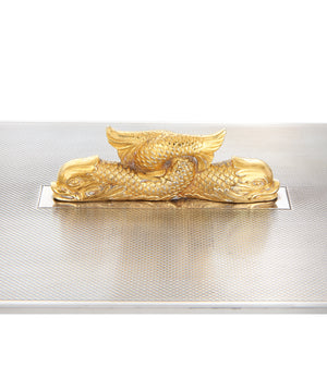 Hermès Cigarette Box | Nautical Design with Dolphins | Silver-gilt Plated A Collected Man London