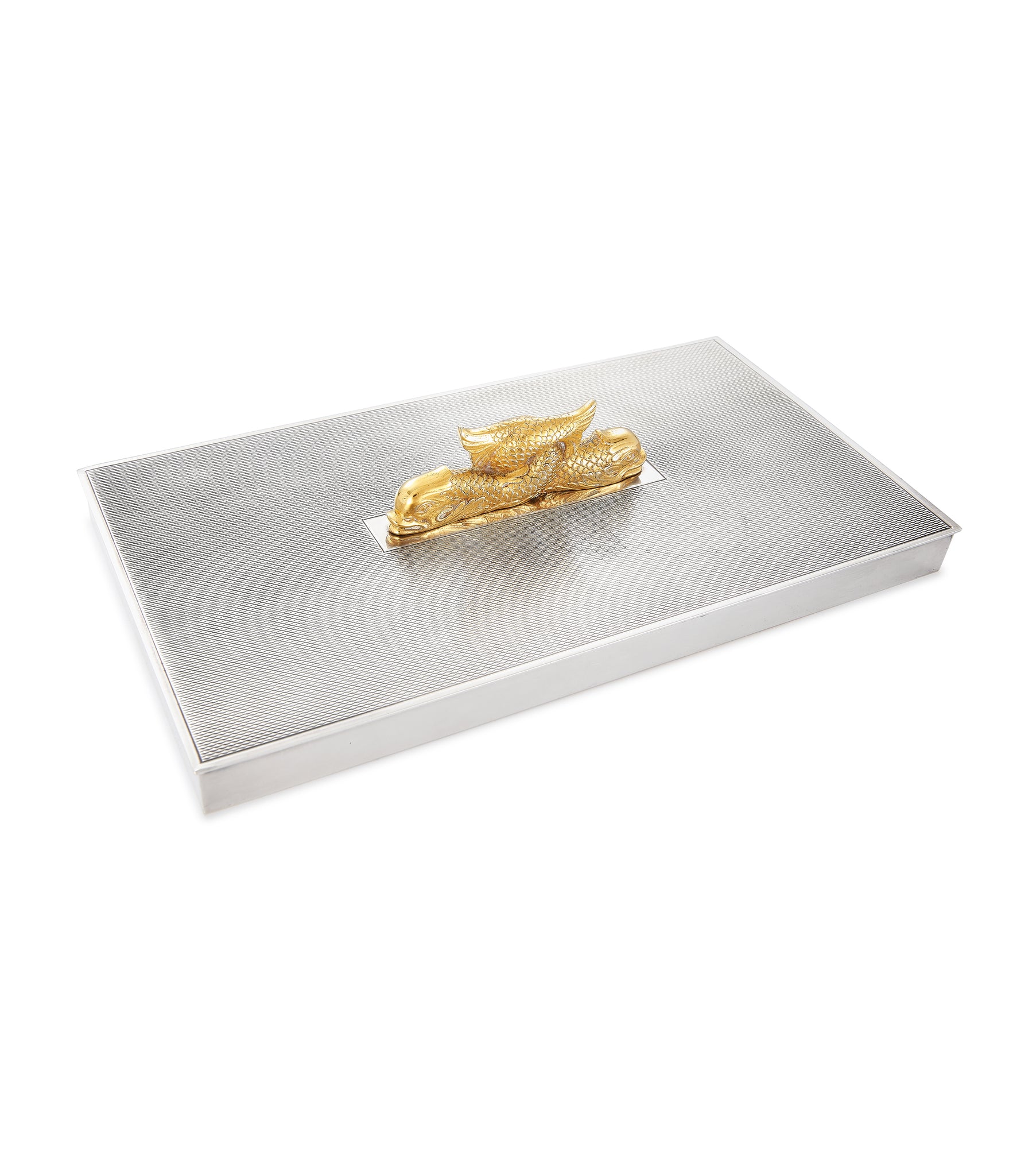 Hermès Cigarette Box | Nautical Design with Dolphins | Silver-gilt Plated A Collected Man London
