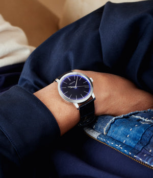 On Wrist | Credor Eichi II | 'Ruri' Blue Dial | GBLT997 | Platinum | A Collected Man | Available Worldwide
