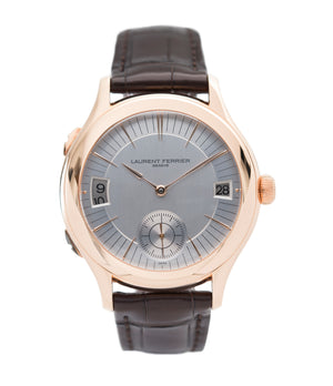 buy Laurent Ferrier Galet Traveller Micro Rotor LF 230.01 rose gold watch additional prototype dial for sale online at A Collected Man London UK approved reseller of preowned independent watchmakers