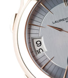 calendar Laurent Ferrier Galet Traveller Micro Rotor LF 230.01 rose gold watch additional prototype dial for sale online at A Collected Man London UK approved reseller of preowned independent watchmakers