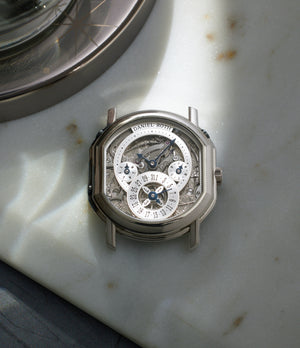 buy Daniel Roth Perpetual Calendar Skeleton 2117 White Gold preowned watch at A Collected Man London