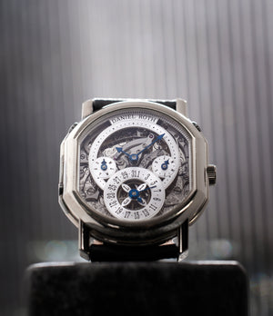rare Daniel Roth Perpetual Calendar Skeleton 2117 White Gold preowned watch at A Collected Man London