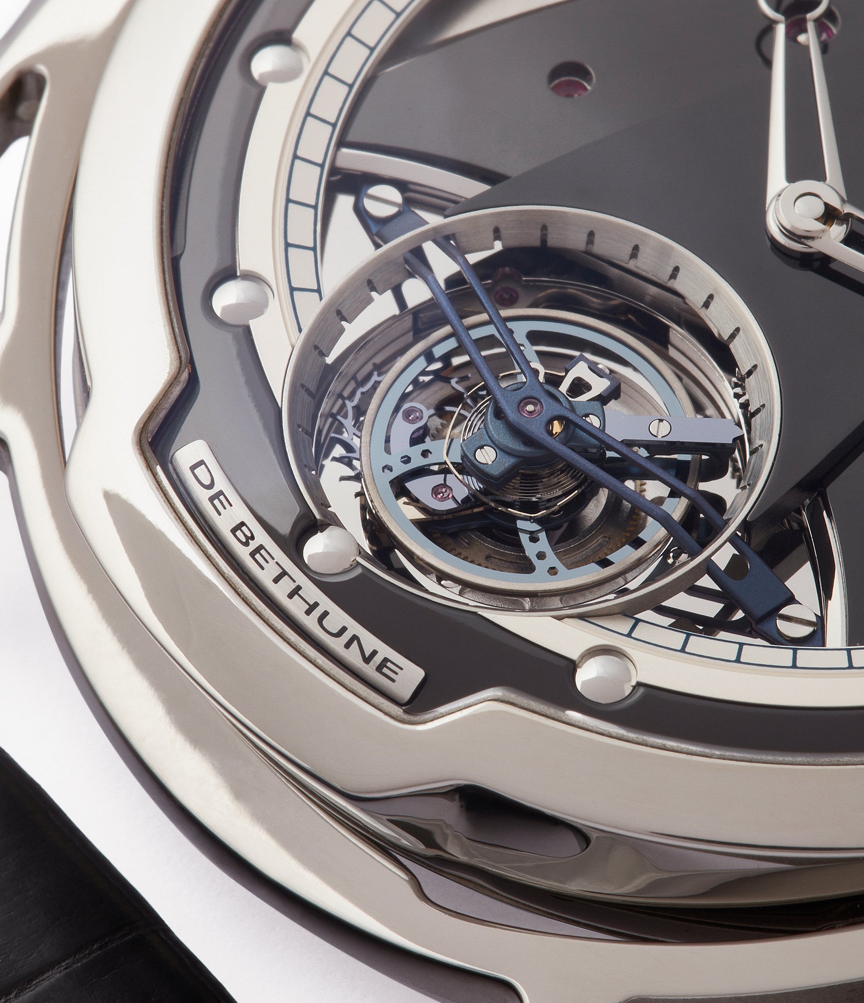 tourbillon De Bethune DB28T titanium time-only watch from independent watchmaker for sale online at A Collected Man London UK specialist of rare watches