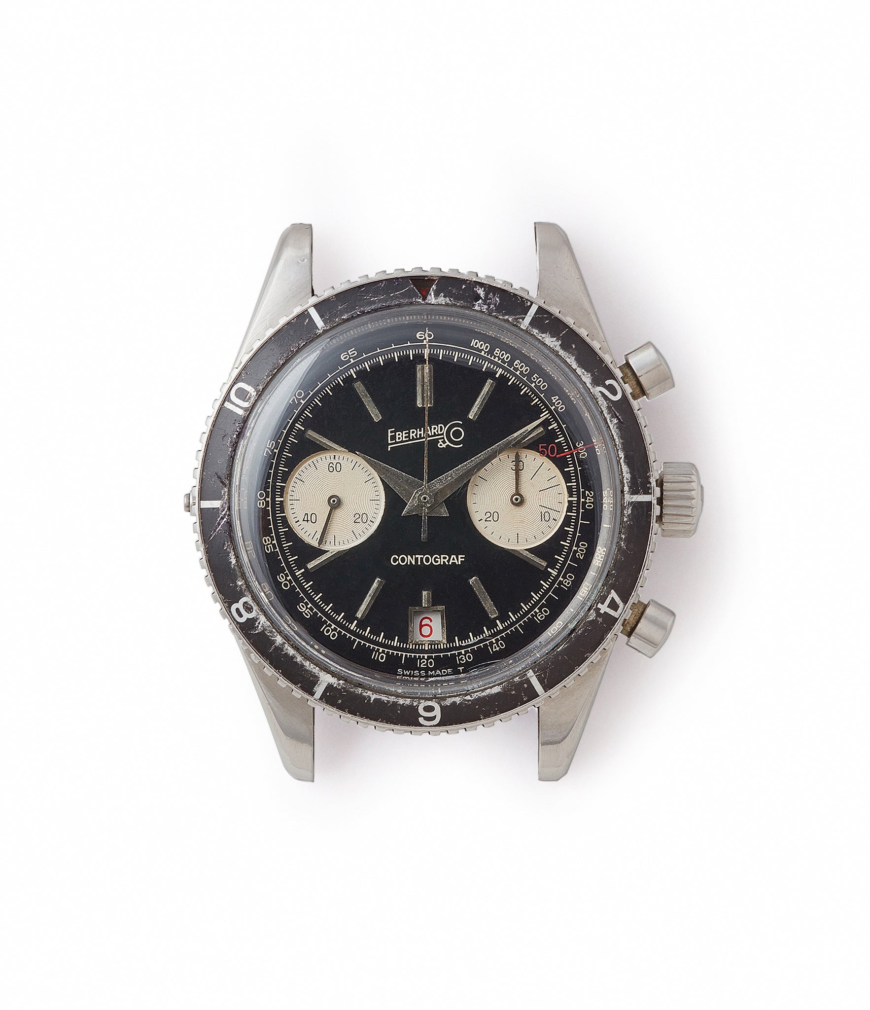 vintage sports watch Eberhard Contograf chronograph steel sports watch for sale online at A Collected Man London UK specialist of rare watches