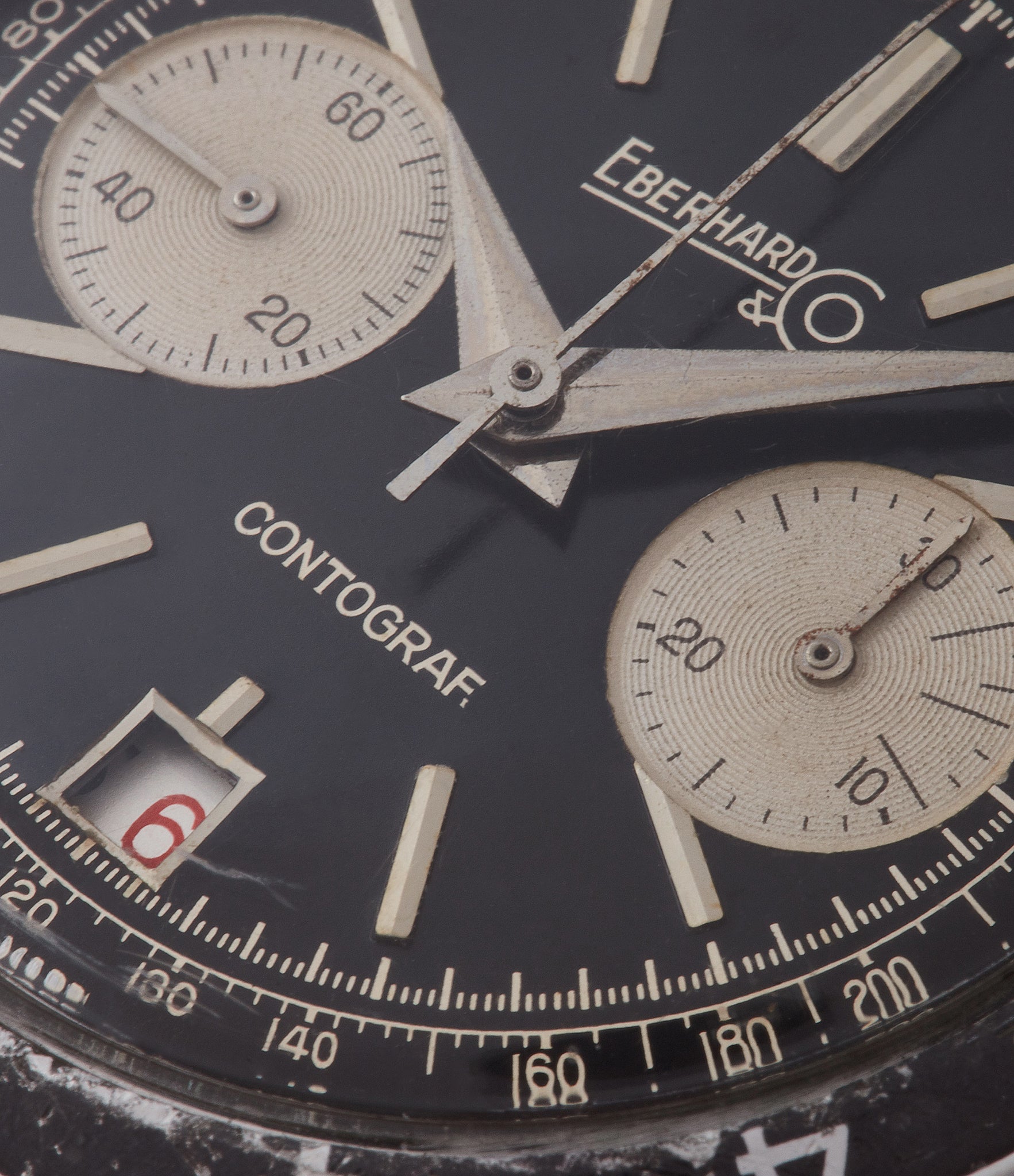vintage date chronograph watch Eberhard Contograf for sale online at A Collected Man London UK specialist of rare watches