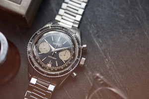 Contograf Chronograph Eberhard steel sports watch for sale online at A Collected Man London UK specialist of rare watches