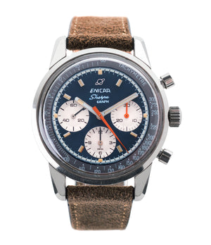 buy Enicar Sherpa Graph 300 Ref. 072-02-01 vintage steel chronograph sport racing watch for sale online at A Collected Man London UK vintage watch specialist
