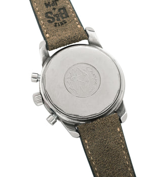 caseback vintage Enicar Sherpa Graph 300 Ref. 072-02-01 steel chronograph sport racing watch for sale online at A Collected Man London UK vintage watch specialist