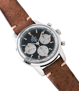 selling vintage Enicar Sherpa Graph 300 MKIII Jim Clark steel chronograph watch at A Collected Man London UK specialist of rare watches