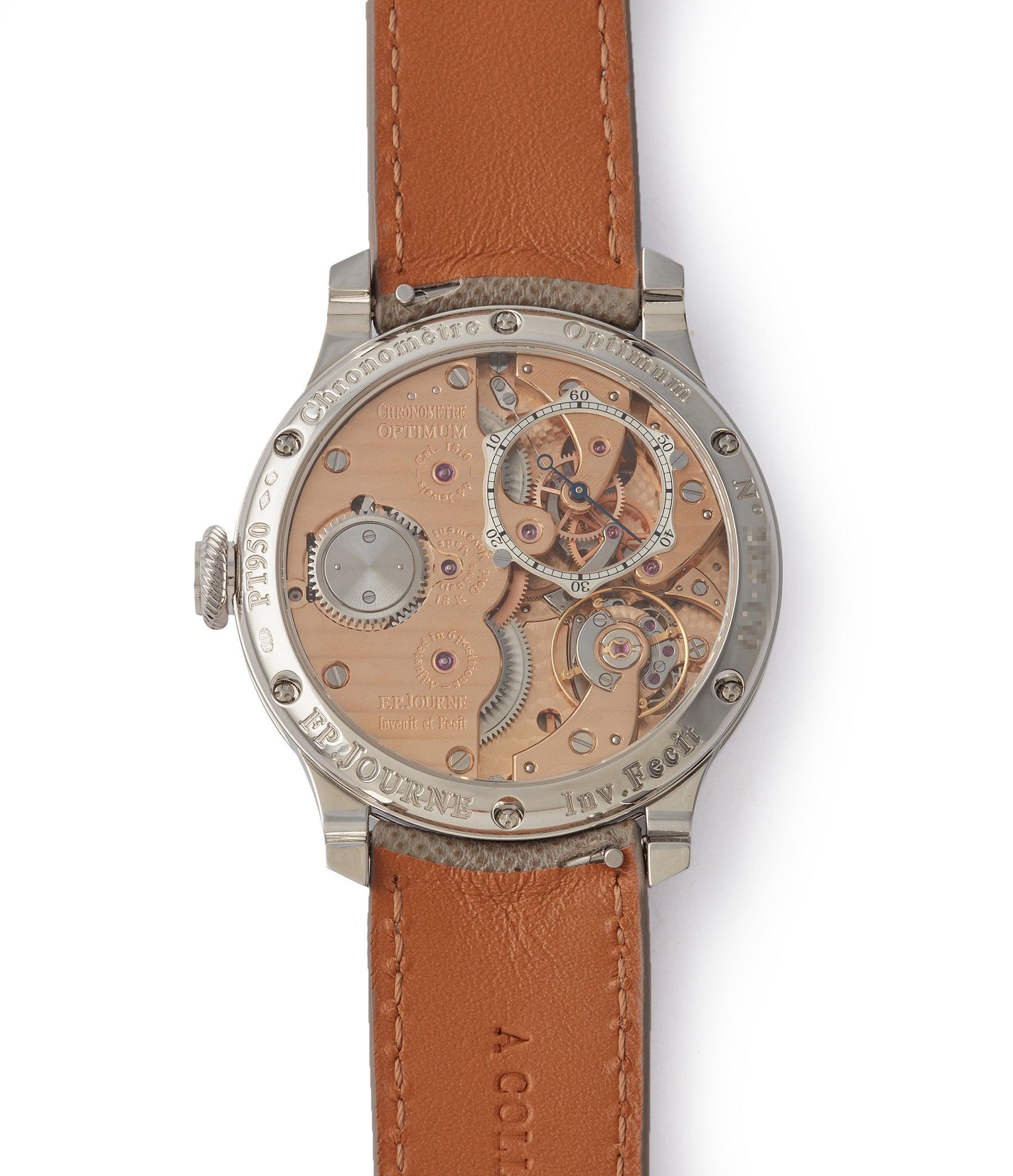 Cal. 1510 manual-winding Journe Chronometre Optimum 40mm platinum pre-owned dress watch for sale at A Collected Man London selling independent watchmakers