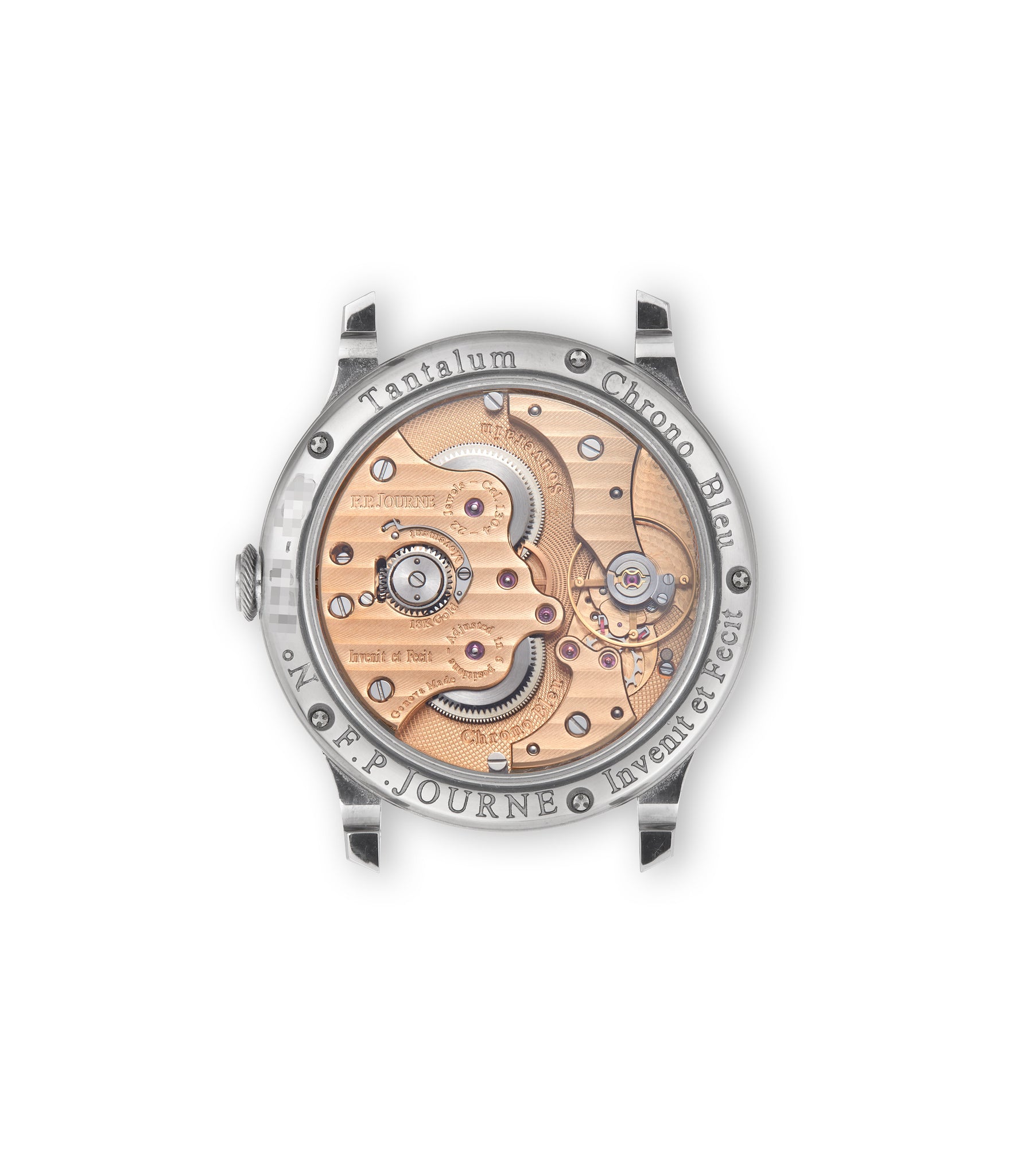 caseback F. P. Journe Chronomètre Bleu W1530 Tantalum preowned watch at A Collected Man London