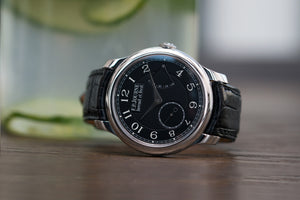 F. P. Journe Chronometre Souverain Black Label 40 mm platinum for sale online at A Collected Man London online specialist of independent watchmakers