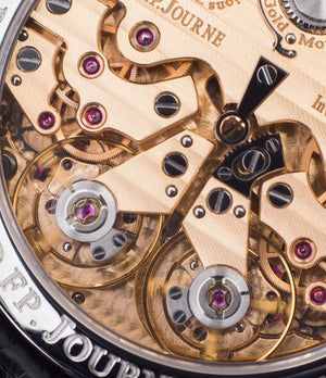 hand-finished F. P. Journe Chronomètre à Résonance Steel 38 mm Limited Edition Set of 5 watches for sale online at A Collected Man London approved UK retailer independent watchmakers