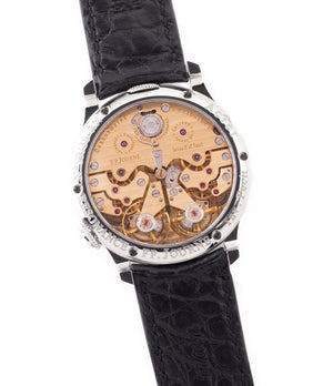 Cal. 1499 manual-winding F. P. Journe Chronomètre à Résonance Steel 38 mm Limited Edition Set of 5 watches for sale online at A Collected Man London approved UK retailer independent watchmakers
