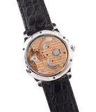 Calibre 1304 manual-winding F. P. Journe Chronomètre Souverain Steel 38 mm Limited Edition Set for sale online at A Collected Man London approved UK retailer independent watchmakers