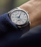 rare F. P. Journe Chronometre Souverain platinum 40mm Cal. 1304 manual-winding silver dial time-only dress watch for sale online at A Collected Man London UK specialist independent watchmakers
