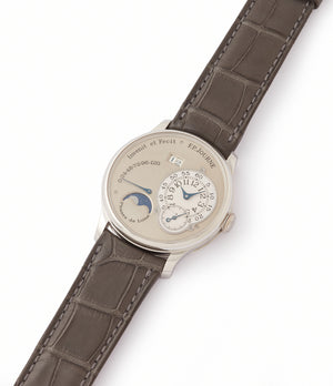 shop F. P. Journe Octa Lune 061-03L early brass movement platinum rare watch for sale online at A Collected Man London specialist of independent watchmakers