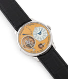 buy preowned F. P. Journe Tourbillon Souverain 38 mm steel dress watch for sale online at A Collected Man London UK approved seller of independent watchmakers