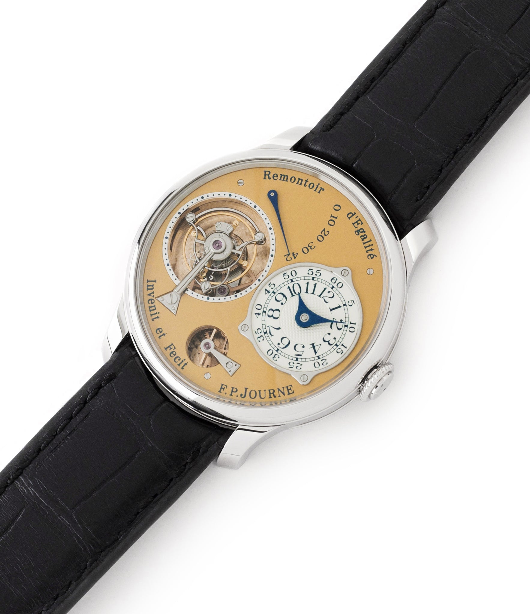 38 mm steel F. P. Journe Tourbillon Souverain steel dress watch for sale online at A Collected Man London UK approved seller of independent watchmakers