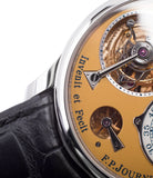 preowned Tourbillon Souverain F. P. Journe 38 mm steel dress watch for sale online at A Collected Man London UK approved seller of independent watchmakers