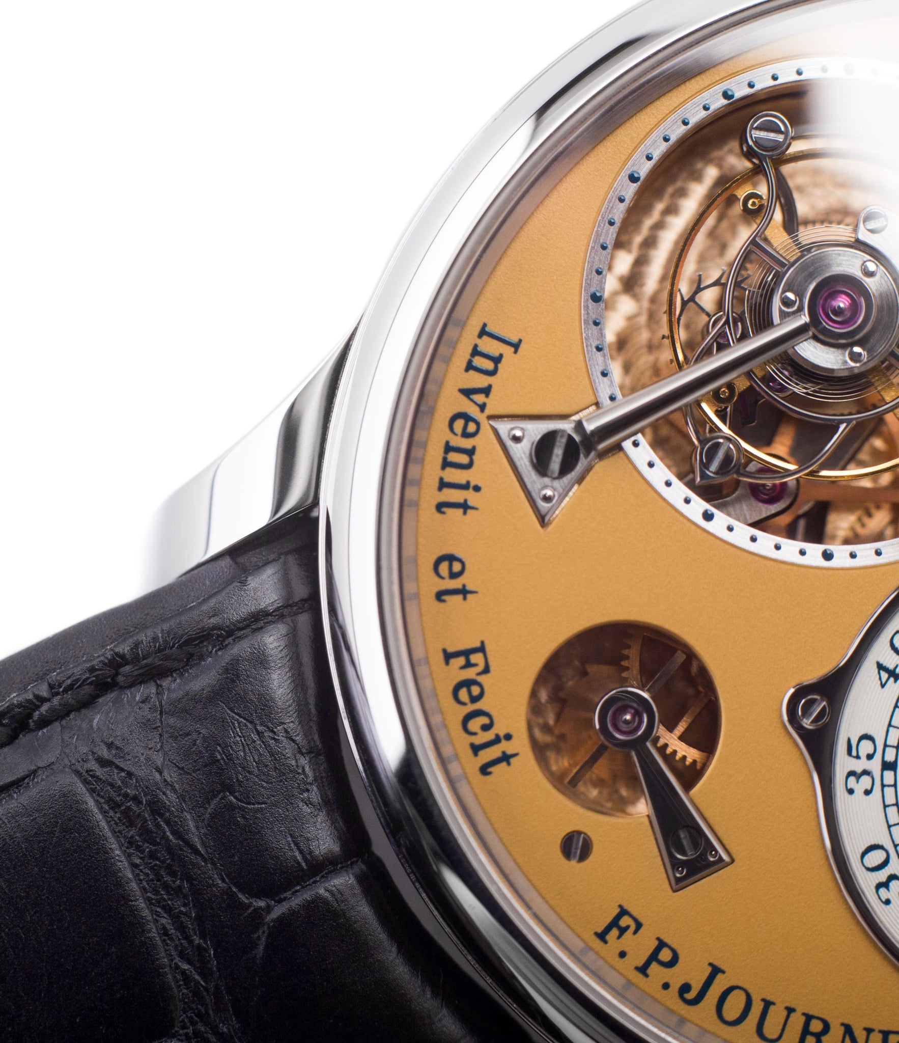 preowned Tourbillon Souverain F. P. Journe 38 mm steel dress watch for sale online at A Collected Man London UK approved seller of independent watchmakers