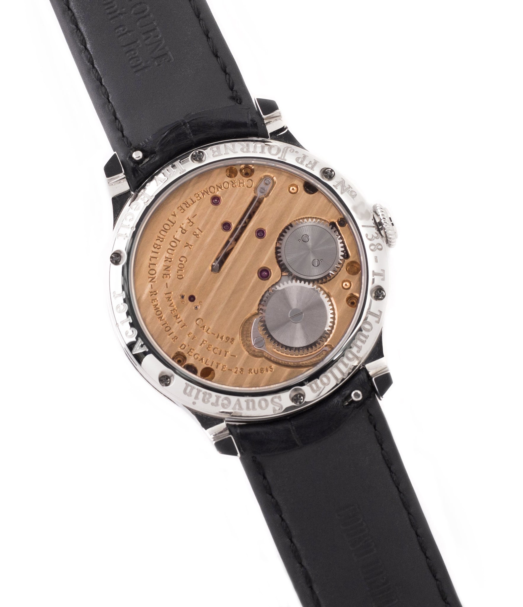 Cal. 1498 F.P. Journe Tourbillon Souverain 38 mm steel manual-winding dress watch at A Collected Man London endorsed seller of independent watchmakers