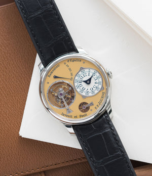 for sale F. P. Journe Tourbillon Souverain 38 mm steel dress watch for sale online at A Collected Man London UK approved seller of independent watchmakers