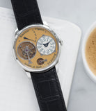 selling F. P. Journe Tourbillon Souverain 38 mm steel dress watch for sale online at A Collected Man London UK approved seller of independent watchmakers