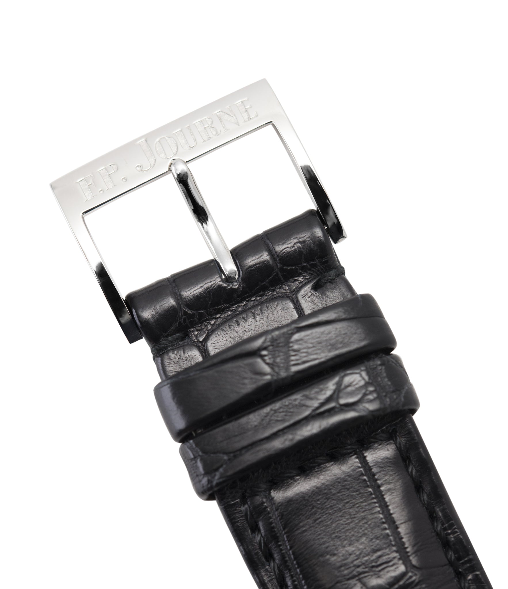 platinum tang buckle F. P. Journe Centigraphe Souverain Black Label 40 mm platinum pre-owned rare watch for sale online at A Collected Man London approved retailer of independent watchmakers