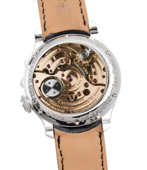 1506 hand-finished F. P. Journe Centigraphe Souverain Black Label 40 mm platinum pre-owned rare watch for sale online at A Collected Man London approved retailer of independent watchmakers