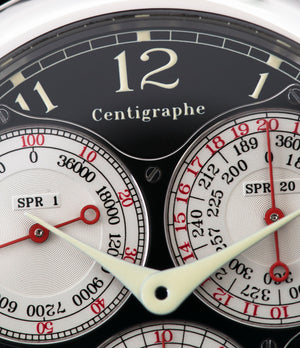 Black Label F. P. Journe Centigraphe Souverain 40 mm platinum pre-owned rare watch for sale online at A Collected Man London approved retailer of independent watchmakers
