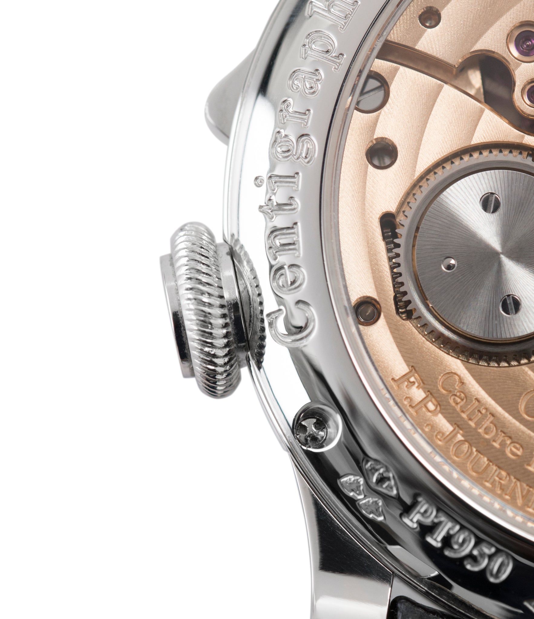 Cal. 1506 F. P. Journe Centigraphe Souverain Black Label 40 mm platinum pre-owned rare watch for sale online at A Collected Man London approved retailer of independent watchmakers