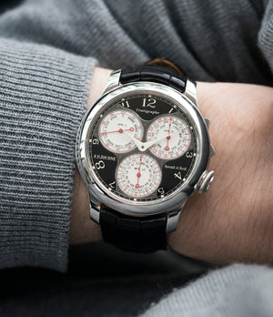 Centigraphe Souverain F. P. Journe Black Label 40 mm platinum pre-owned rare watch for sale online at A Collected Man London approved retailer of independent watchmakers