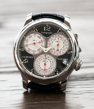 selling F. P. Journe Centigraphe Souverain Black Label 40 mm platinum pre-owned rare watch for sale online at A Collected Man London approved retailer of independent watchmakers