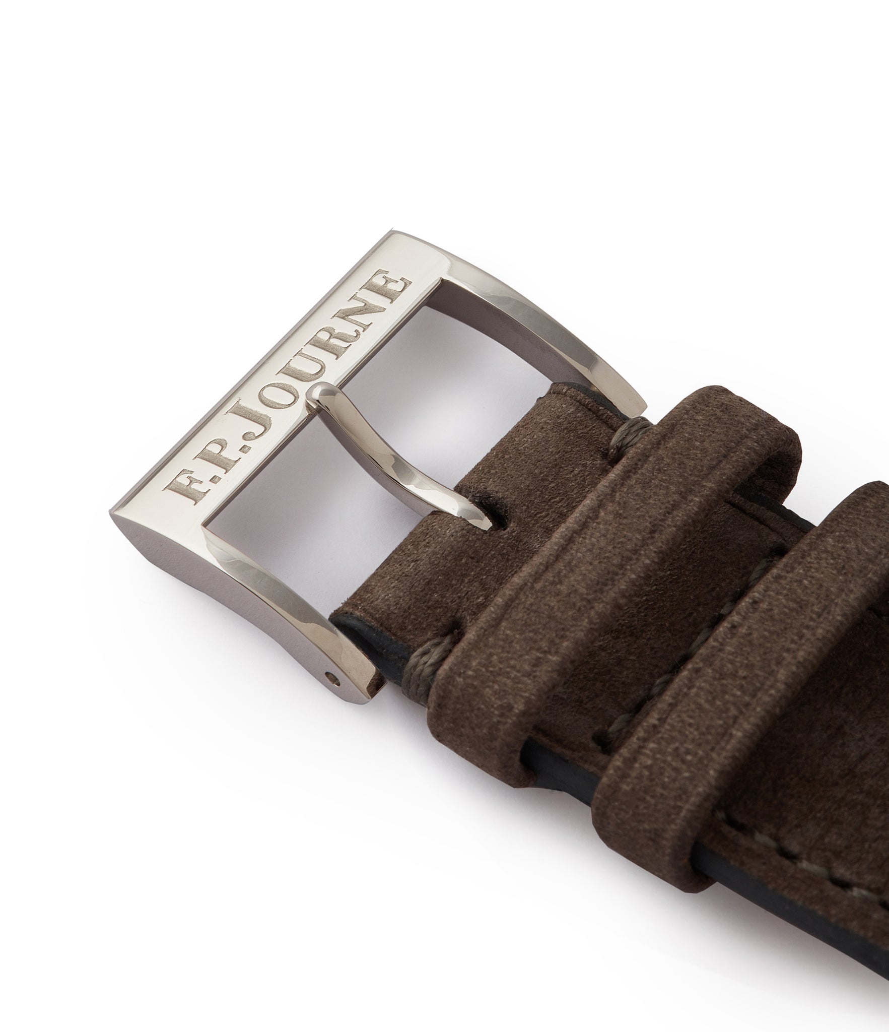 platinum Journe tang buckle Chronometre Optimum grey dial time-only dress watch for sale online at A Collected Man London UK specilalist of independent watchmakers